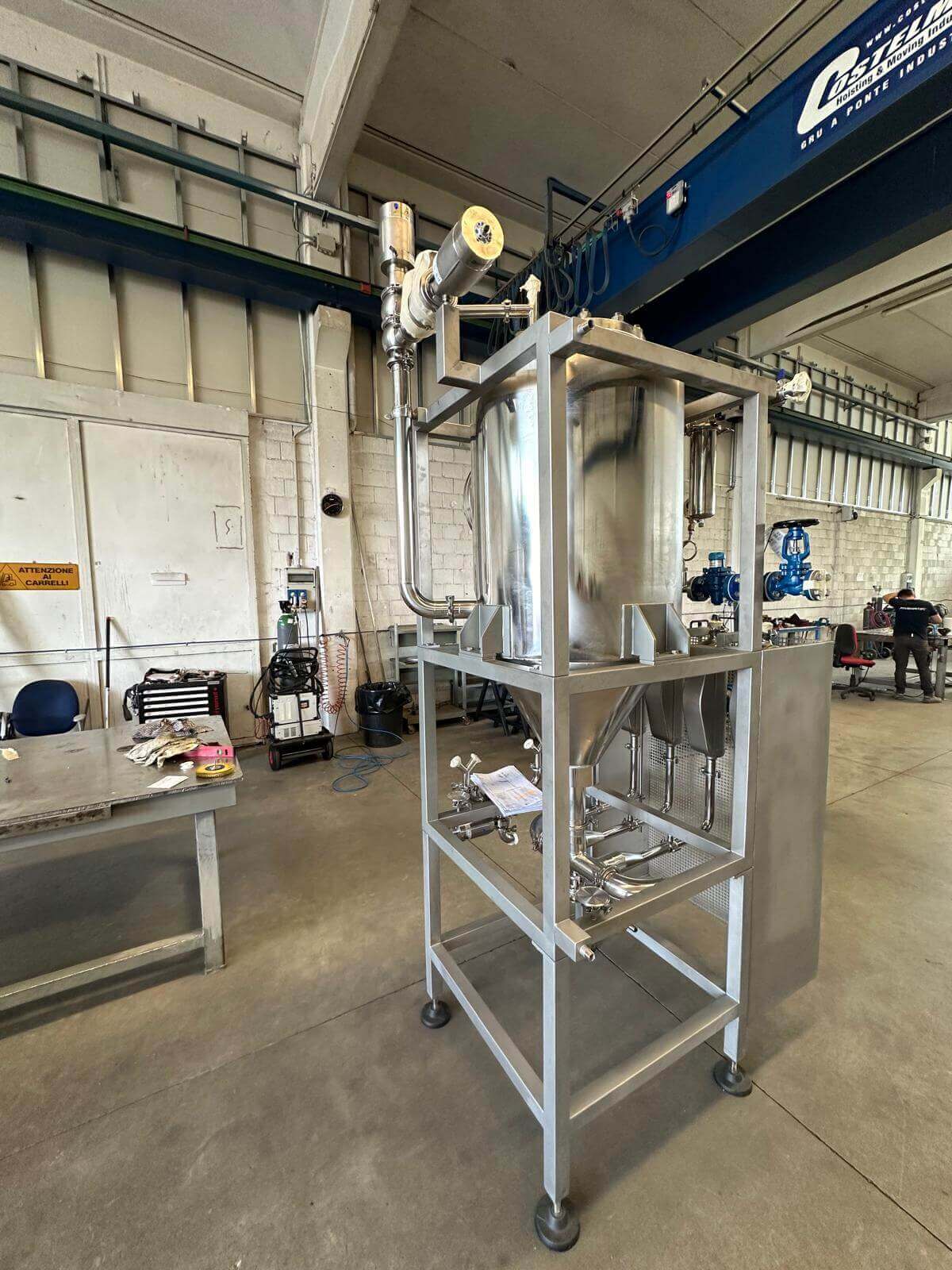 serbatoio inox impianto alimentare parmatec